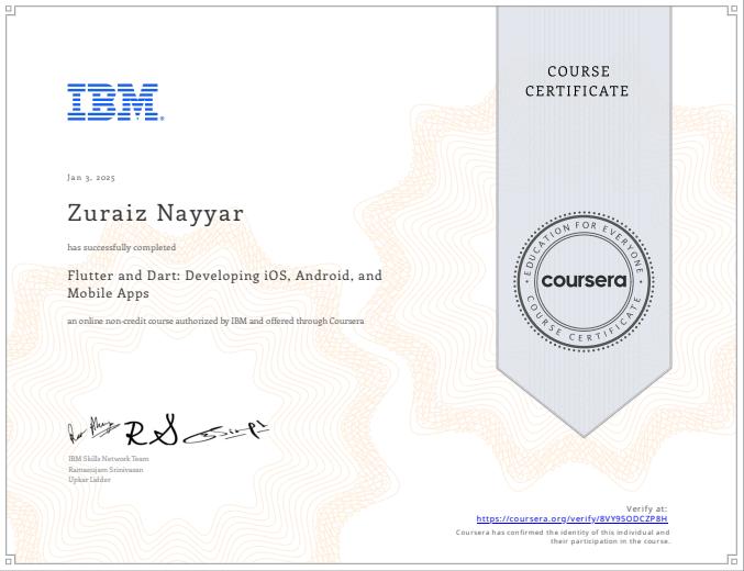 Flutter & Dart: Mobile Apps Development